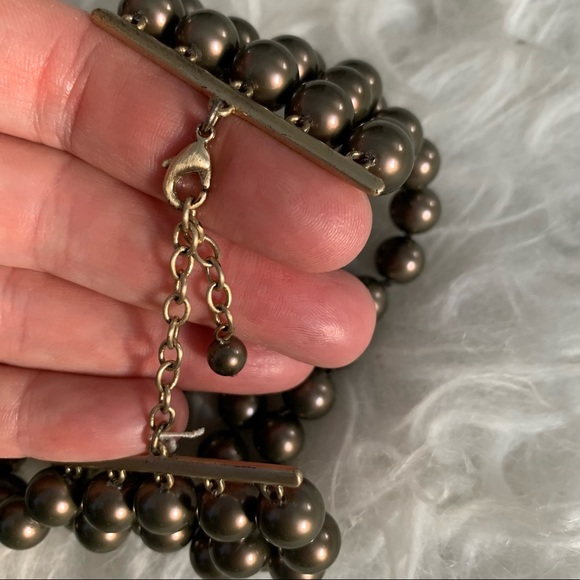 Multi-strand brown pearl bracelet NEW No tags One Size beaded - Picture 5 of 8